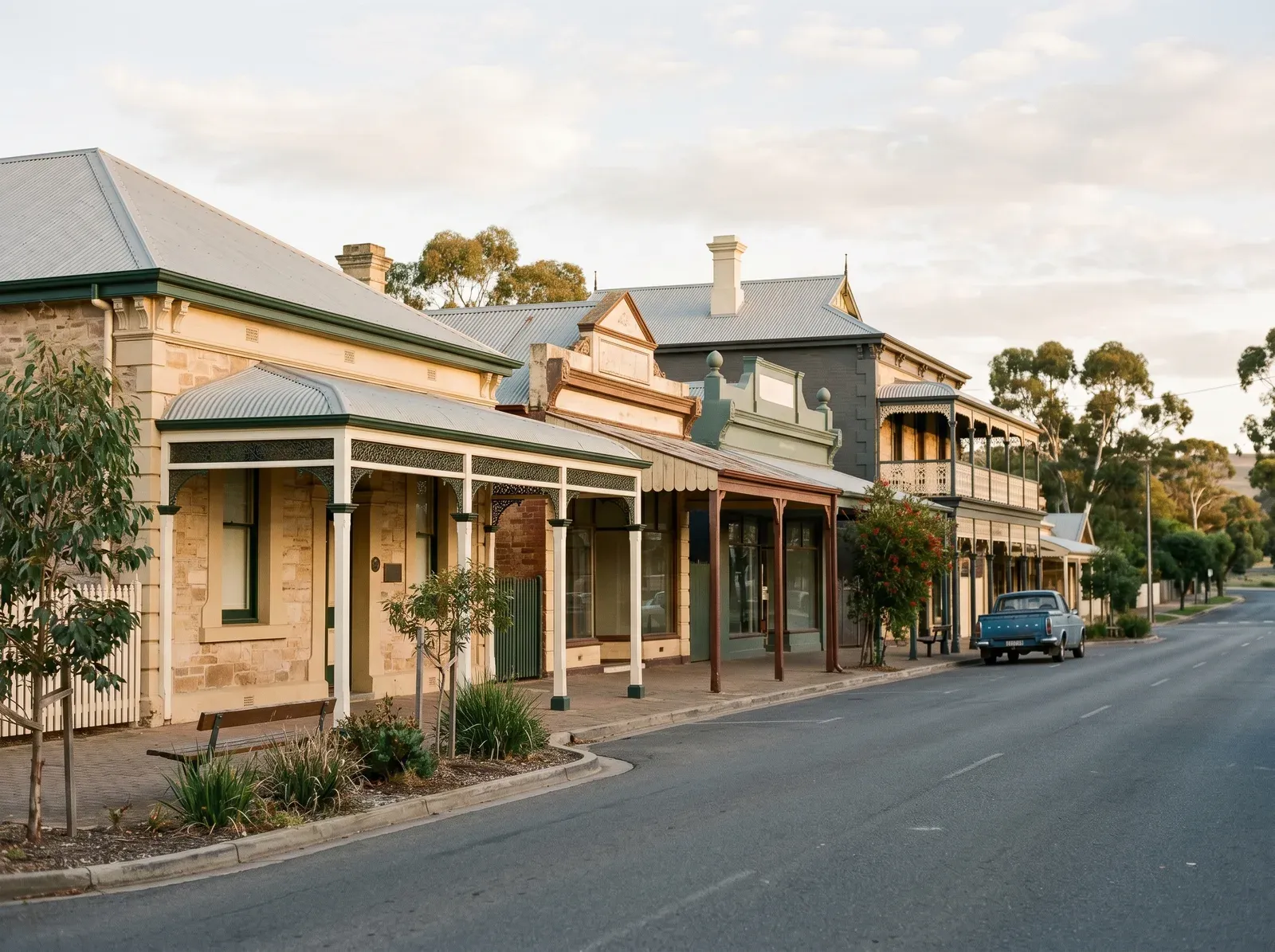 A historic main street with country charm near Gawler