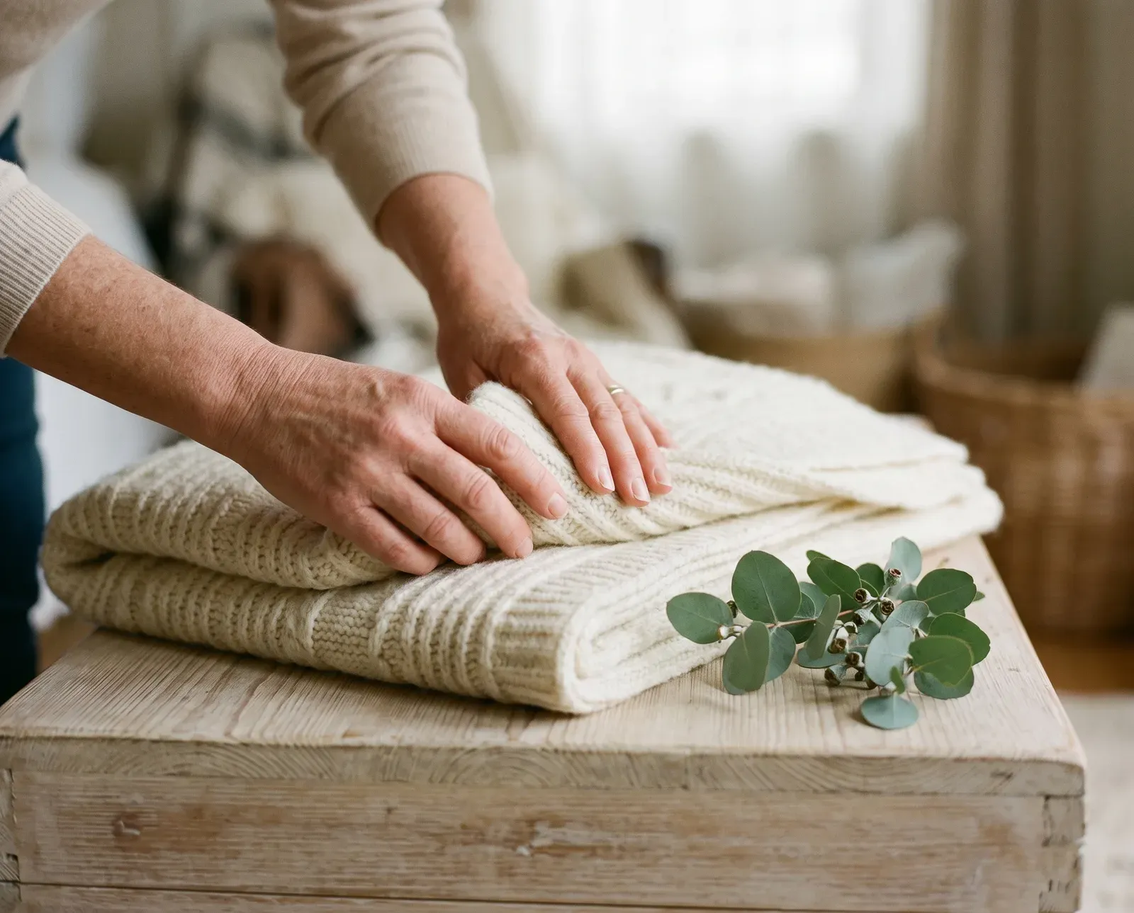 A soft blanket and gentle hands, representing respectful pet collection